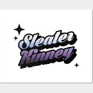 Sleater Kinney - Retro Classic Typography Style Posters and Art